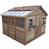 12 ft. W x 12 ft. D Cedar Wood Sunshed Garden Shed - Image 6