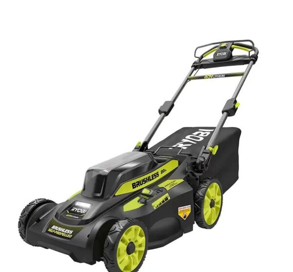 RYOBI 40V Brushless 20 in. Cordless Walk Behind Self-Propelled Lawn Mower with 6.0 Ah Battery & Charger