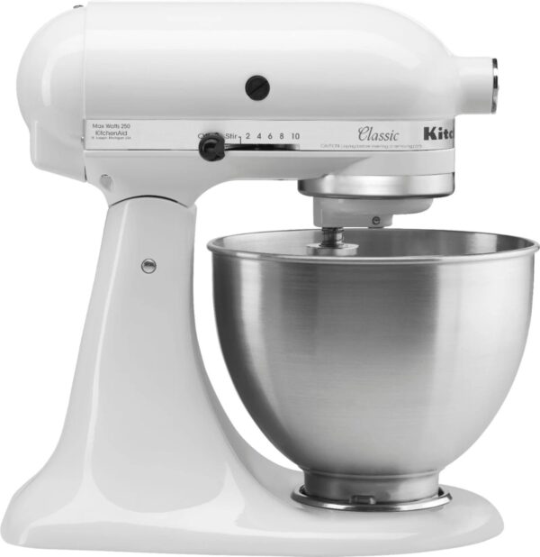 KitchenAid – Classic™ Series 4.5 Quart Tilt-Head Stand Mixer – White