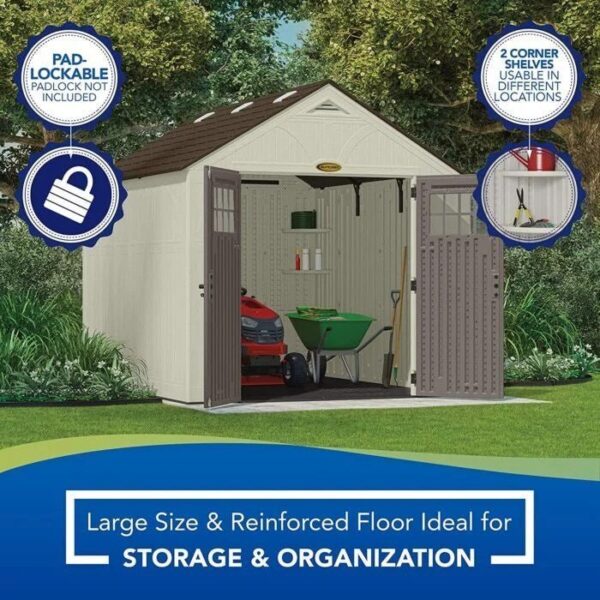 Suncast BMS8100 8′ x 10′ Tremont Storage Shed - Image 4