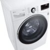 LG – 5.0 Cu. Ft. High-Efficiency Stackable Smart Front Load Washer with Steam and Built-In Intelligence – White - Image 11