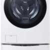 LG – 5.0 Cu. Ft. High-Efficiency Stackable Smart Front Load Washer with Steam and Built-In Intelligence – White - Image 7