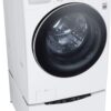 LG – 5.0 Cu. Ft. High-Efficiency Stackable Smart Front Load Washer with Steam and Built-In Intelligence – White - Image 10
