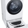 LG – 5.0 Cu. Ft. High-Efficiency Stackable Smart Front Load Washer with Steam and Built-In Intelligence – White - Image 6
