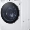 LG – 5.0 Cu. Ft. High-Efficiency Stackable Smart Front Load Washer with Steam and Built-In Intelligence – White - Image 3