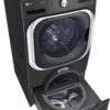 LG – SideKick 1.0 Cu. Ft. High-Efficiency Smart Top Load Pedestal Washer with 3-Motion Technology – Black steel - Image 9
