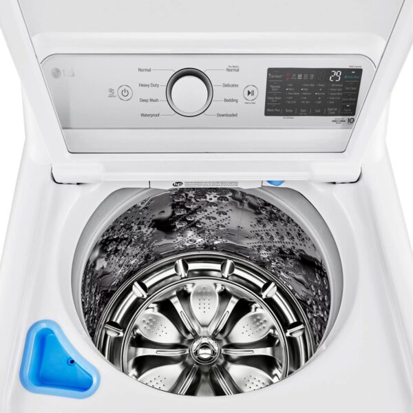 LG – 5.5 Cu. Ft. Smart Top Load Washer with TurboWash3D – White - Image 11