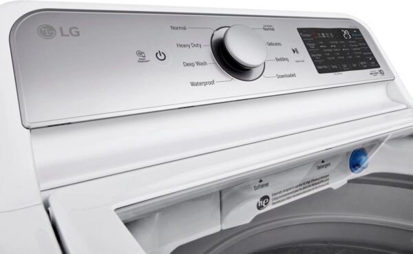 LG – 5.5 Cu. Ft. Smart Top Load Washer with TurboWash3D – White - Image 8