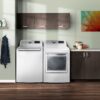 LG – 5.5 Cu. Ft. Smart Top Load Washer with TurboWash3D – White - Image 5