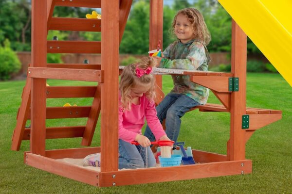 Creative Cedar Designs Cedar Cottage Wooden Swing Set - Image 5