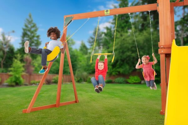 Creative Cedar Designs Cedar Cottage Wooden Swing Set - Image 2