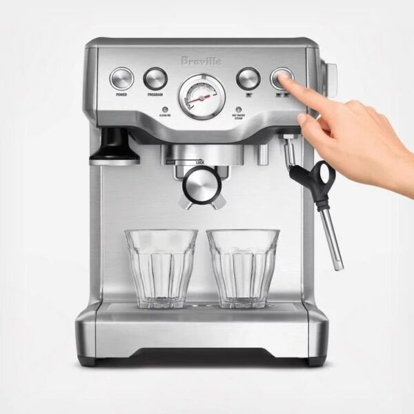 Breville – the Infuser Manual Espresso Machine with 15 bars of pressure, Milk Frother and Water filtration – Silver - Image 2