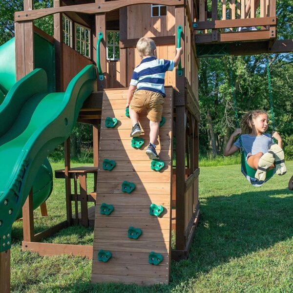 Backyard Discovery Skyfort III Cedar Swing Set w/ Tube Slide – DIY - Image 2