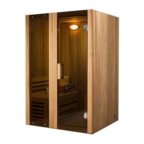 ALEKO StI2ced Cedar Indoor Wet Dry Sauna Steam Room, 3 kW Harvia KIP Heater, 2 Person - Image 3